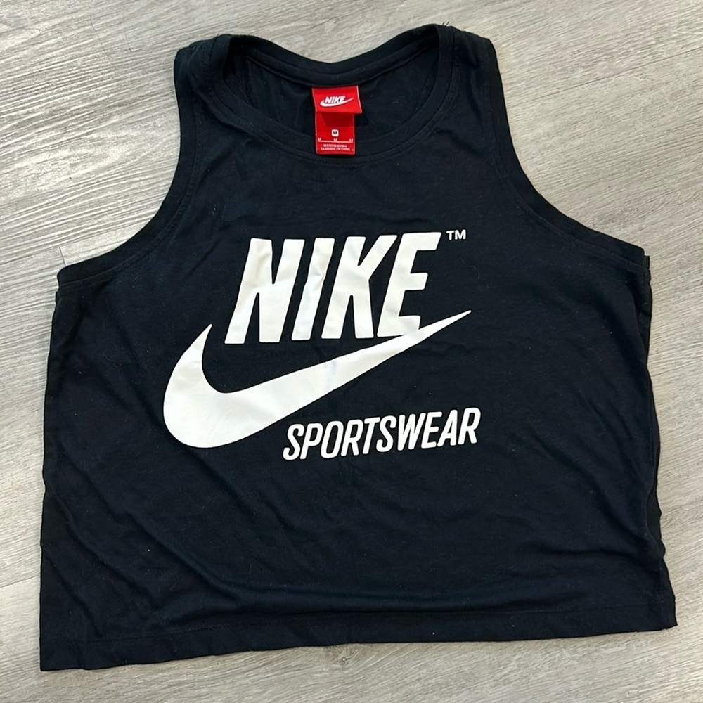 Nike sportswear lightweight muscle tank with large graphic logo at front